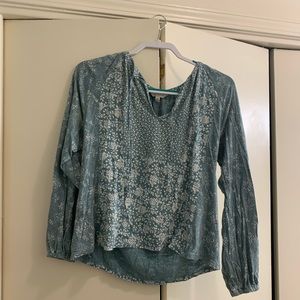 Blue/green Lucky Brand top size L